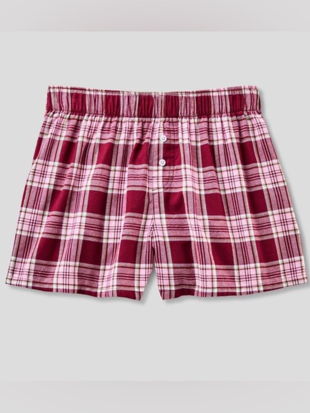 Wild Fable Women's Plaid Boxer Pajama
Shorts, XS - Burgundy